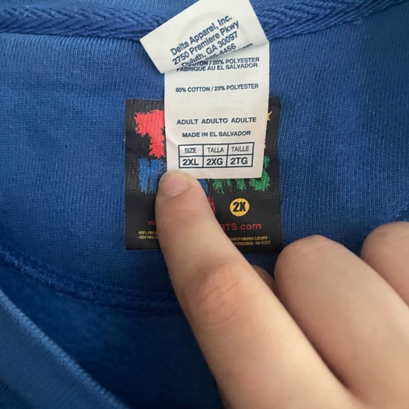 Blue butterfly sweater from Teen Hearts. Very soft and comfortable. - Picture 3 of 3